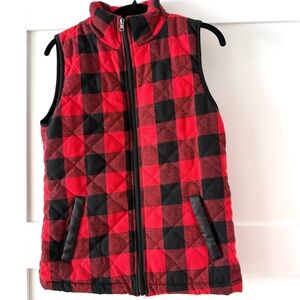 Pink Lily Red and Black Plaid Vest